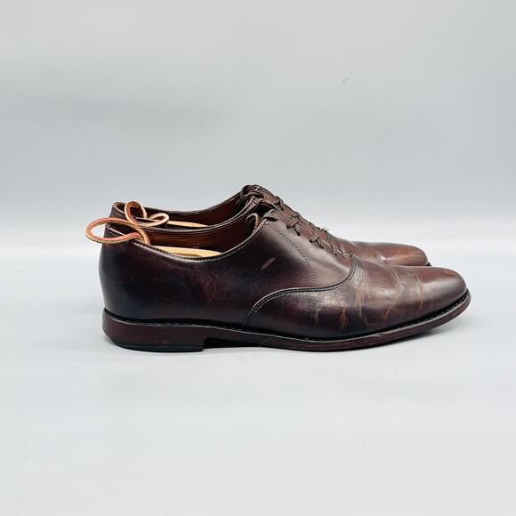 Allen Edmonds Shoes Mens 9 Brown Leather Carlyle Oxford Dress Lace Up Classic